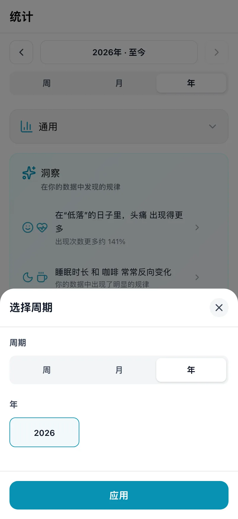 选择周期，包含周期和年份